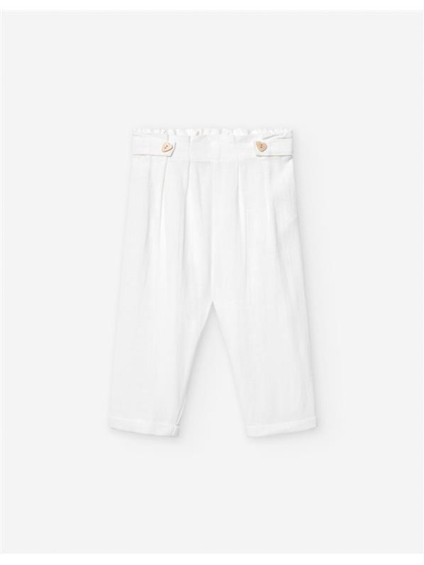 Losan βρεφικό παντελόνι κορίτσι LBGAP0401_25006-white λευκό