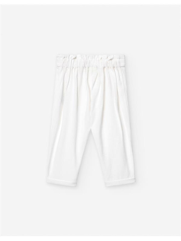 Losan βρεφικό παντελόνι κορίτσι LBGAP0401_25006-white λευκό