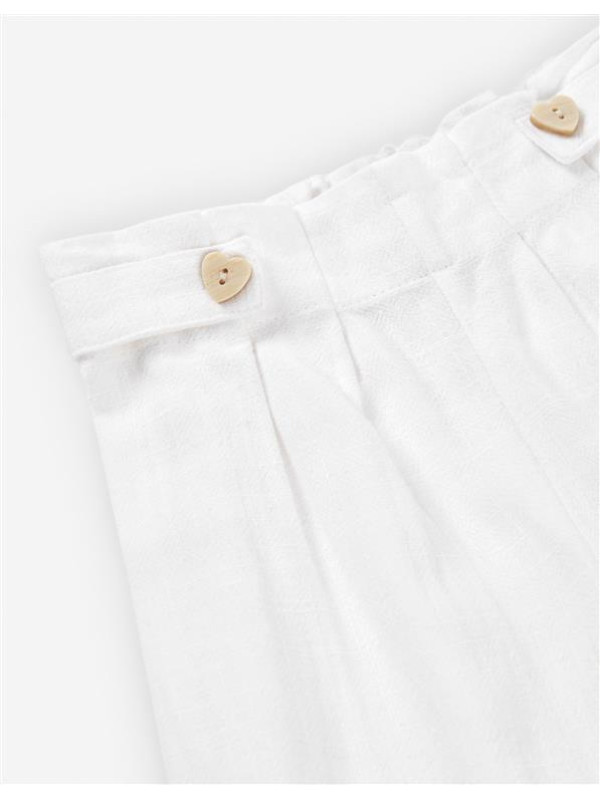 Losan βρεφικό παντελόνι κορίτσι LBGAP0401_25006-white λευκό