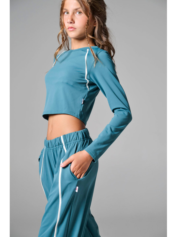 Melin Rose σετ lycra κορίτσι MRW26/27-6244-Petrol πετρόλ