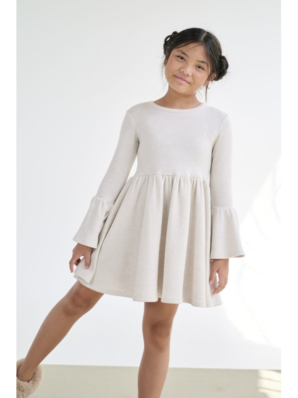 Melin Rose πλεκτό φόρεμα κορίτσι MRW25/26-1216-Off White εκρού