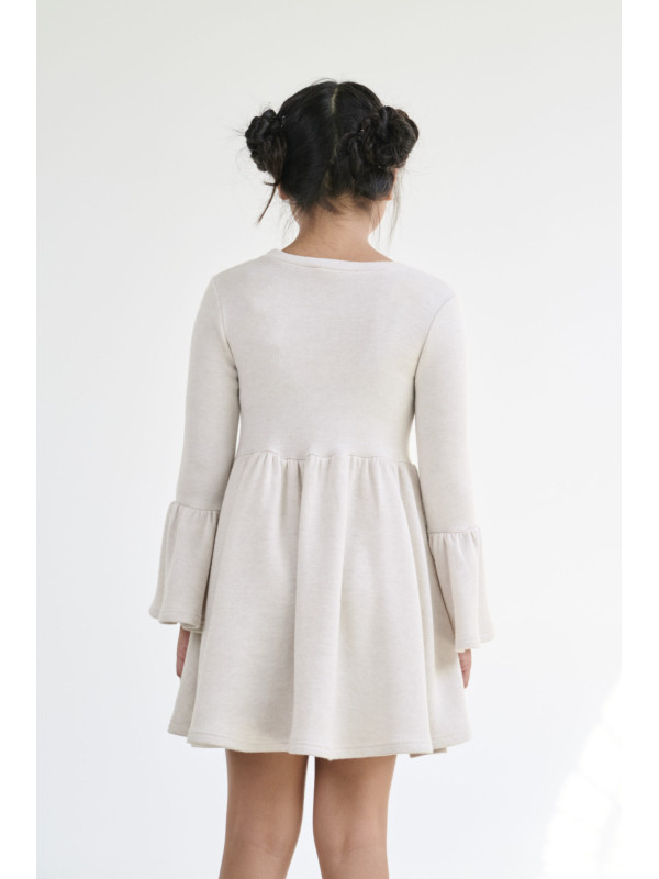Melin Rose πλεκτό φόρεμα κορίτσι MRW25/26-1216-Off White εκρού