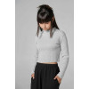 Melin Rose μακρυμάνικη crop μπλούζα κορίτσι MRW26/27-0470-Grey γκρι