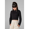 Melin Rose μακρυμάνικη crop μπλούζα κορίτσι MRW26/27-0470-Black μαύρο