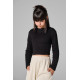 Melin Rose μακρυμάνικη crop μπλούζα κορίτσι MRW26/27-0470-Black μαύρο