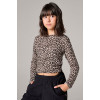 Melin Rose μακρυμάνικη crop μπλούζα κορίτσι MRW26/27-0475-Grey γκρι
