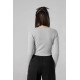 Melin Rose μακρυμάνικη crop μπλούζα κορίτσι MRW26/27-0470-Grey γκρι