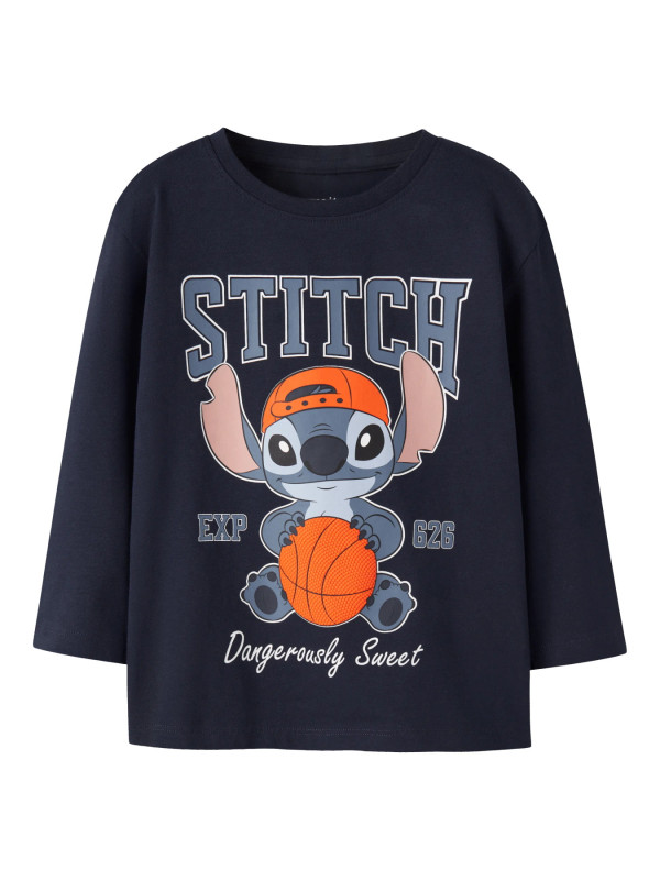 Name it μακρυμάνικη μπλούζα STITCH αγόρι 13259895-Navy Blazer μπλε