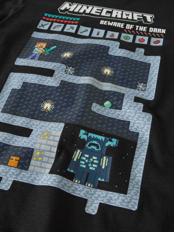 Name it μακρυμάνικη μπλούζα MINECRAFT αγόρι 13260043-Black μαύρο
