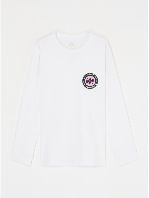 Quiksilver μακρυμάνικη μπλούζα αγόρι EQBZT05026-WBB0 λευκό