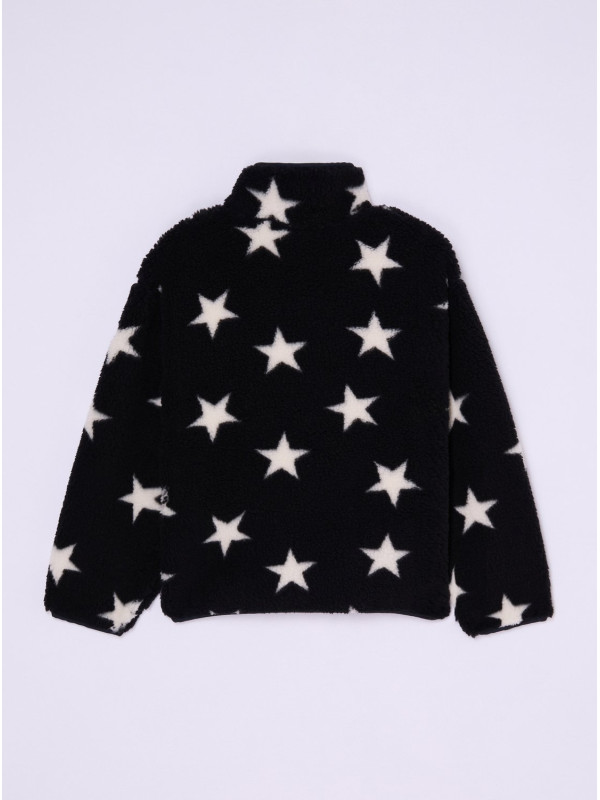 Roxy μακρυμάνικη fleece ζακέτα κορίτσι ERGPF03084-KVM2 μαύρο