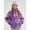 Roxy μακρυμάνικη fleece ζακέτα κορίτσι ERGPF03084-PLJ6 μωβ