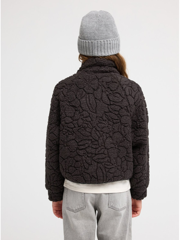 Roxy μακρυμάνικη fleece ζακέτα κορίτσι ERGPF03091-XKSK μαύρο