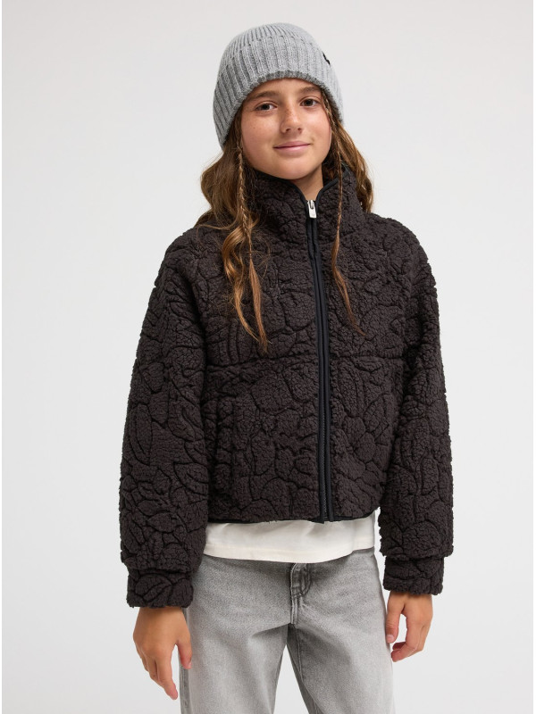 Roxy μακρυμάνικη fleece ζακέτα κορίτσι ERGPF03091-XKSK μαύρο