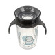 AKUKU Εκπαιδευτικό Ποτηράκι 360° 240 ml με Χερούλια A0671 Black