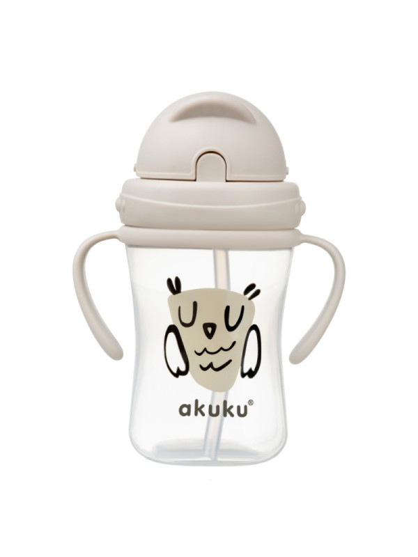 AKUKU Ποτηράκι με καλαμάκι 300 ml  A0204 Owl