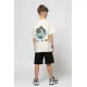 Domer σετ t-shirt σορτς αγόρι 4595 λευκό Domer σετ t-shirt σορτς αγόρι 4595 λευκό