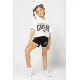 Domer Σετ t-shirt σορτς κορίτσι 4605 λευκό Domer Σετ t-shirt σορτς κορίτσι 4605 λευκό