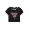 Guess crop κοντομάνικη μακό μπλούζα κορίτσι J6YI11K3716-JBLK μαύρο