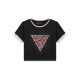 Guess crop κοντομάνικη μακό μπλούζα κορίτσι J6YI11K3716-JBLK μαύρο