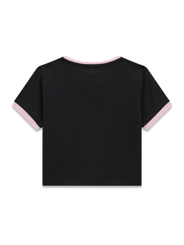 Guess crop κοντομάνικη μακό μπλούζα κορίτσι J6YI11K3716-JBLK μαύρο