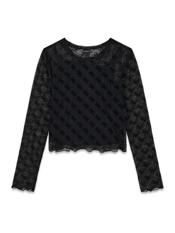 Guess μακρυμάνικη μπλούζα κορίτσι J6YP02K3743-PMNP μαύρο