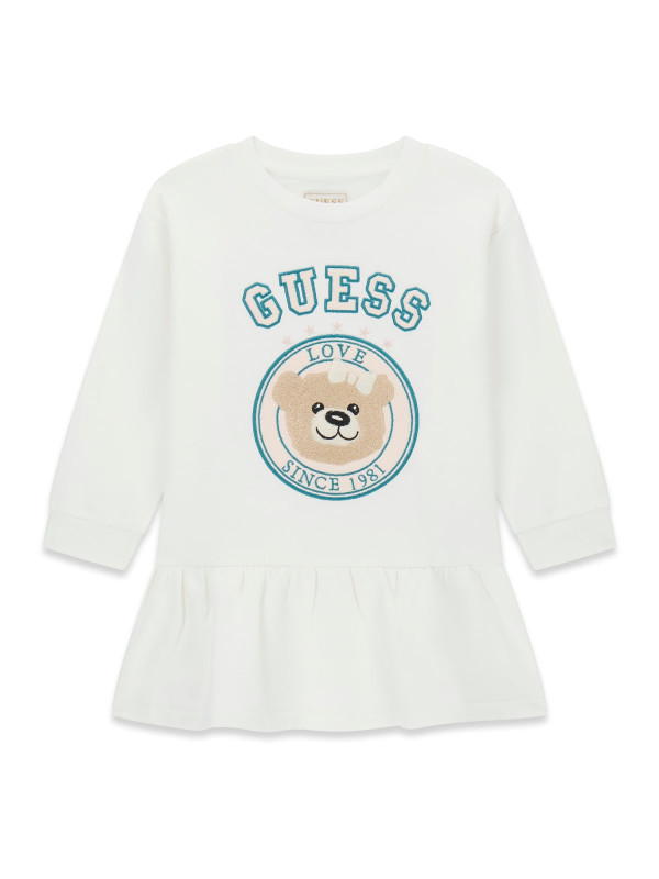 Guess παιδικό φούτερ φόρεμα κορίτσι K6YK02K3831-G012 λευκό