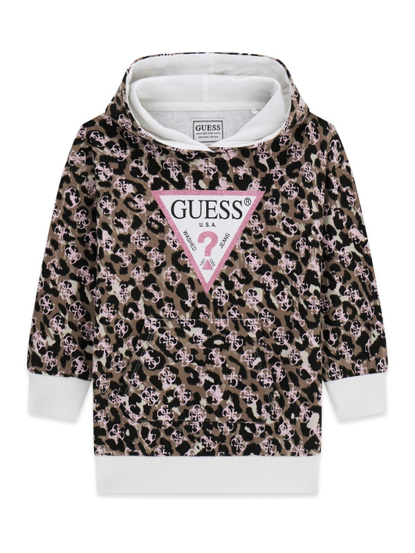 Guess παιδικό φούτερ φόρεμα κορίτσι K6YK06K3843-PMMX μαύρο
