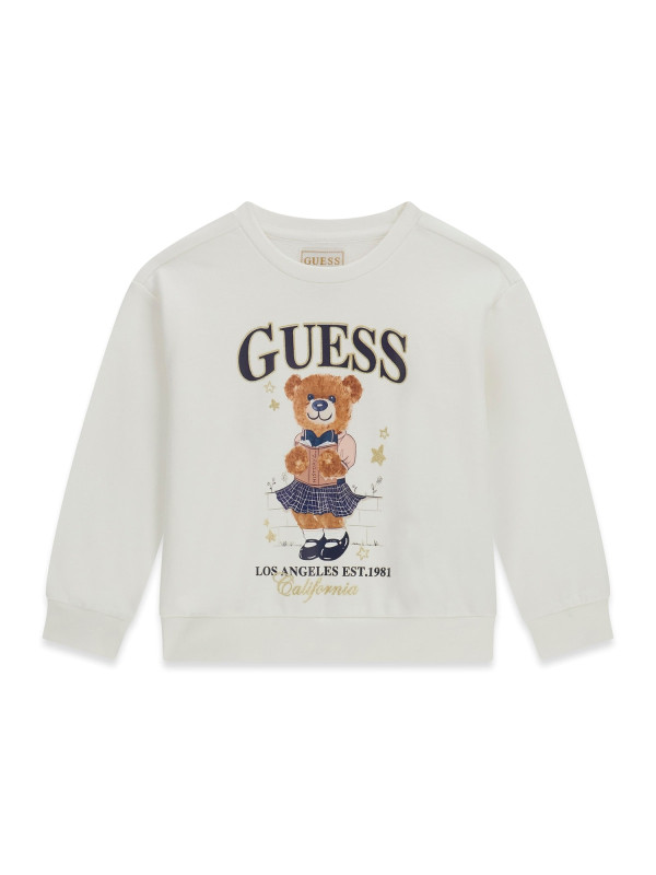 Guess παιδική φούτερ μπλούζα κορίτσι K6YQ05K4422-G012 λευκό