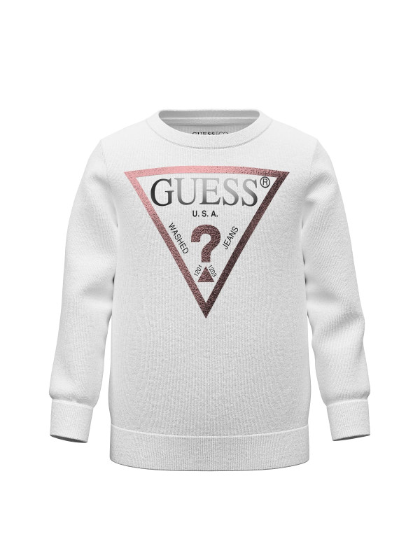 Guess παιδική φούτερ μπλούζα κορίτσι K74Q12KAUG0-G011 λευκό