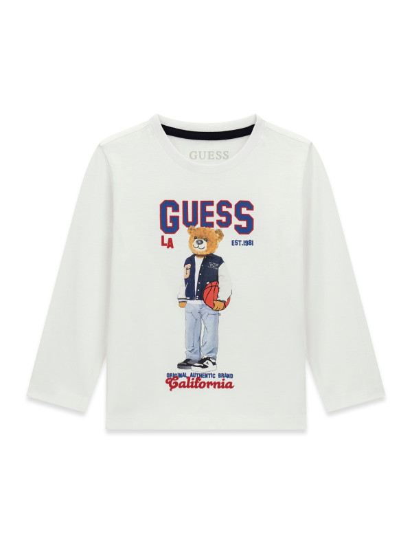 Guess παιδική μακρυμάνικη μπλούζα αγόρι N6YI06K3794-G011 λευκό