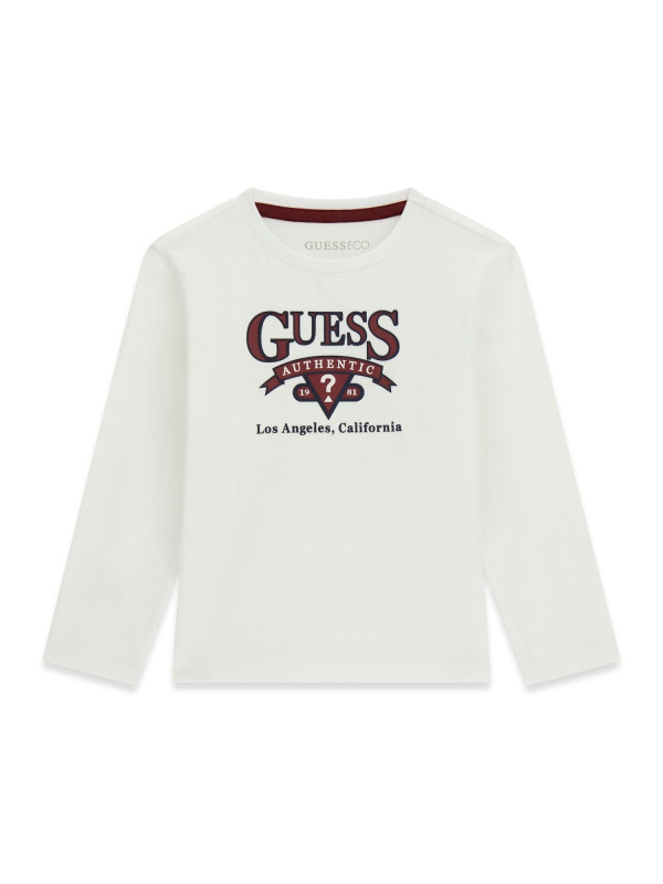 Guess παιδική μακρυμάνικη μπλούζα αγόρι N6YI12K3800-G011 λευκό