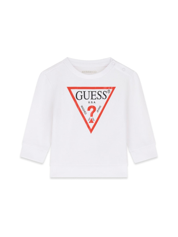 Guess logo παιδική μακρυμάνικη μπλούζα αγόρι N84I24K8HM0-G011 λευκό
