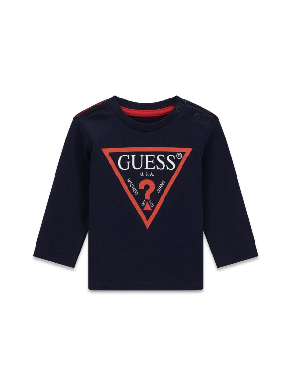 Guess logo παιδική μακρυμάνικη μπλούζα αγόρι N84I24K8HM0-G7V2 μπλε