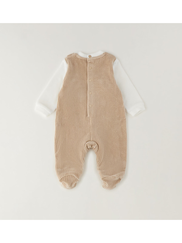 iDO βρεφικό ολόσωμο φορμάκι unisex 4H022-0471 μπεζ