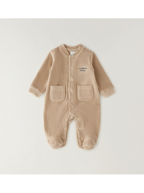 iDO βρεφικό ολόσωμο φορμάκι unisex 4H023-0471 μπεζ