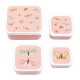 A little lovely company: Δοχείο φαγητού Lunch box set Butterflies SBSEBU42 ροζ