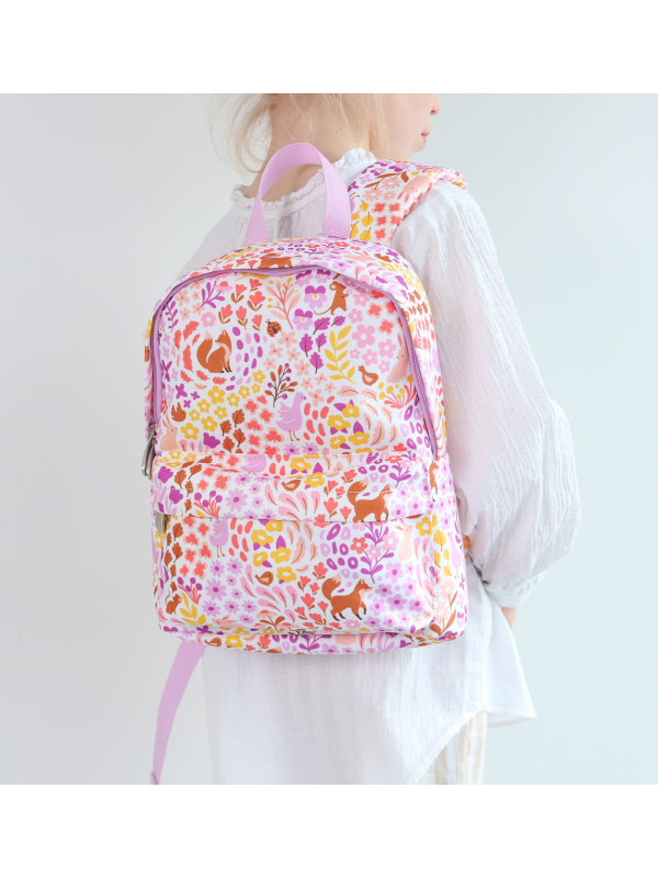 A little lovely company: Τσάντα πλάτης παιδικού σταθμού- Flower garden BPFGMU87 λιλά