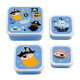 A little lovely company: Σετ 4 δοχεία φαγητού Lunch & Snack Box -Pirates SBSEPI80 μπλε