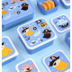 A little lovely company: Σετ 4 δοχεία φαγητού Lunch & Snack Box -Pirates SBSEPI80 μπλε