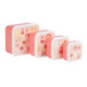 A little lovely company: Σετ 4 δοχεία φαγητού Lunch & Snack Box -Ice-cream SBSEIC61 σομόν