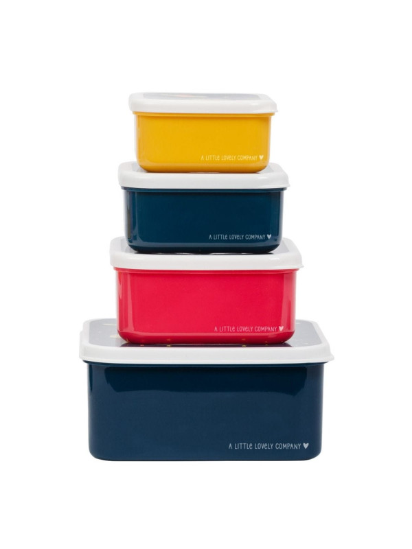 A little lovely company: Δοχείο φαγητού Lunch box set Joy Space SBSESP21 μπλε