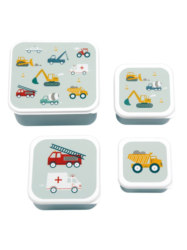 A little lovely company: Δοχείο φαγητού Lunch box set Vehicles SBSEVE58 γκρι