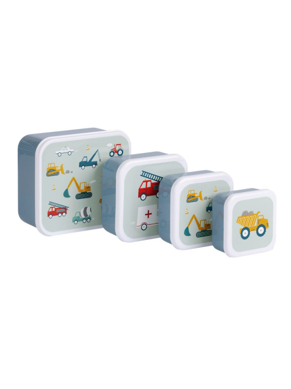 A little lovely company: Δοχείο φαγητού Lunch box set Vehicles SBSEVE58 γκρι