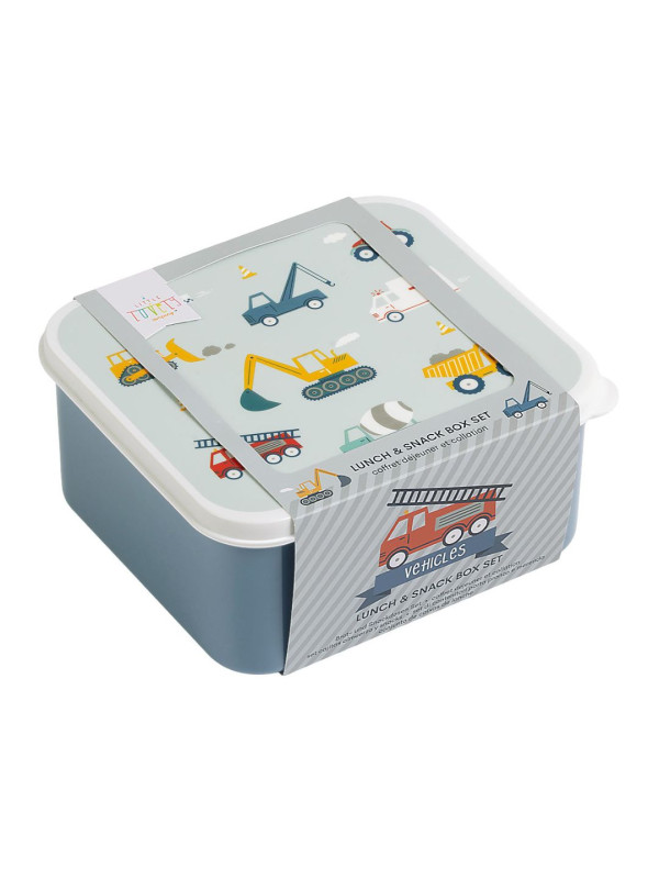 A little lovely company: Δοχείο φαγητού Lunch box set Vehicles SBSEVE58 γκρι