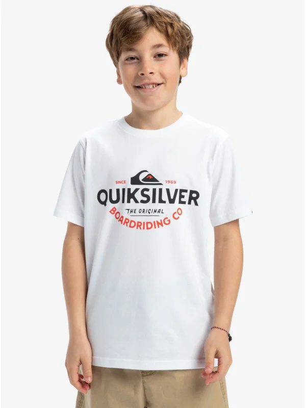 QUIKSILVER κοντομάνικο T-Shirt αγόρι EQBZT04847-WBBO λευκό QUIKSILVER κοντομάνικο T-Shirt αγόρι EQBZT04847-WBBO λευκό